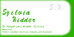 szilvia widder business card